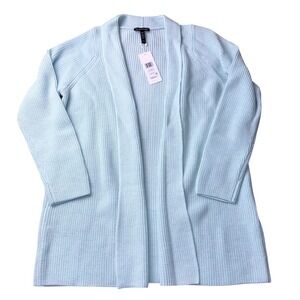 Eileen Fisher Clearwater Mint Green Open Face Long Knit Cardigan XS NWT